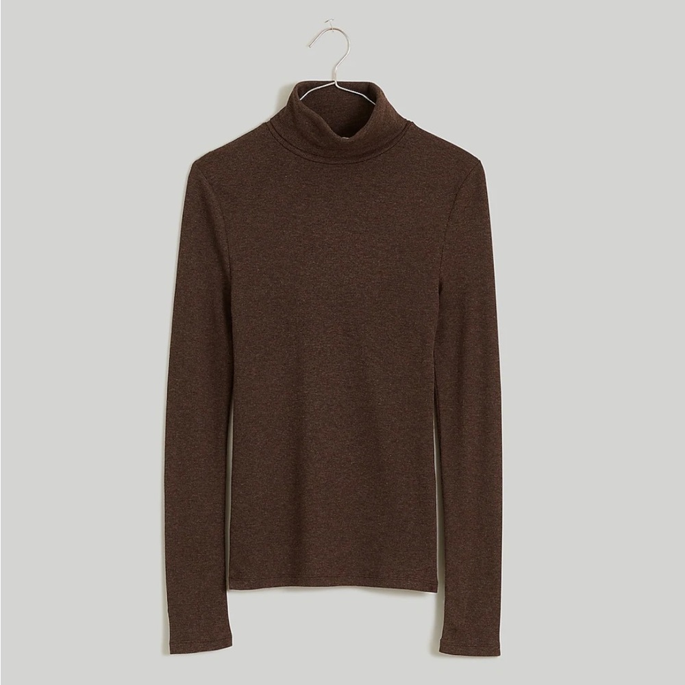 Madewell Brown Long Sleeve Turtleneck Top
